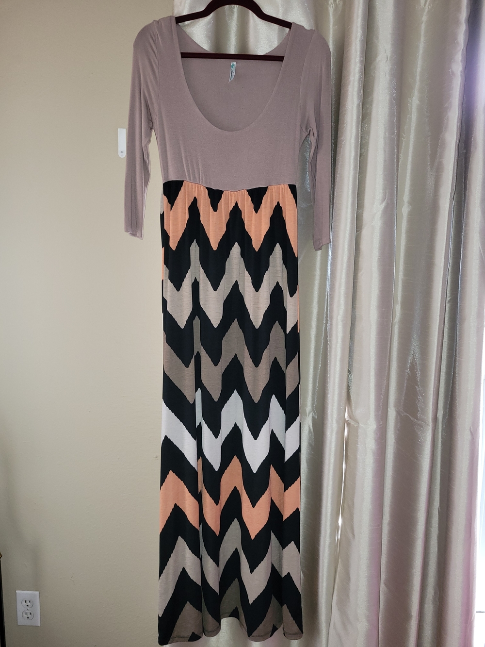 Auditions MultiColored Chevron Maxi Dress